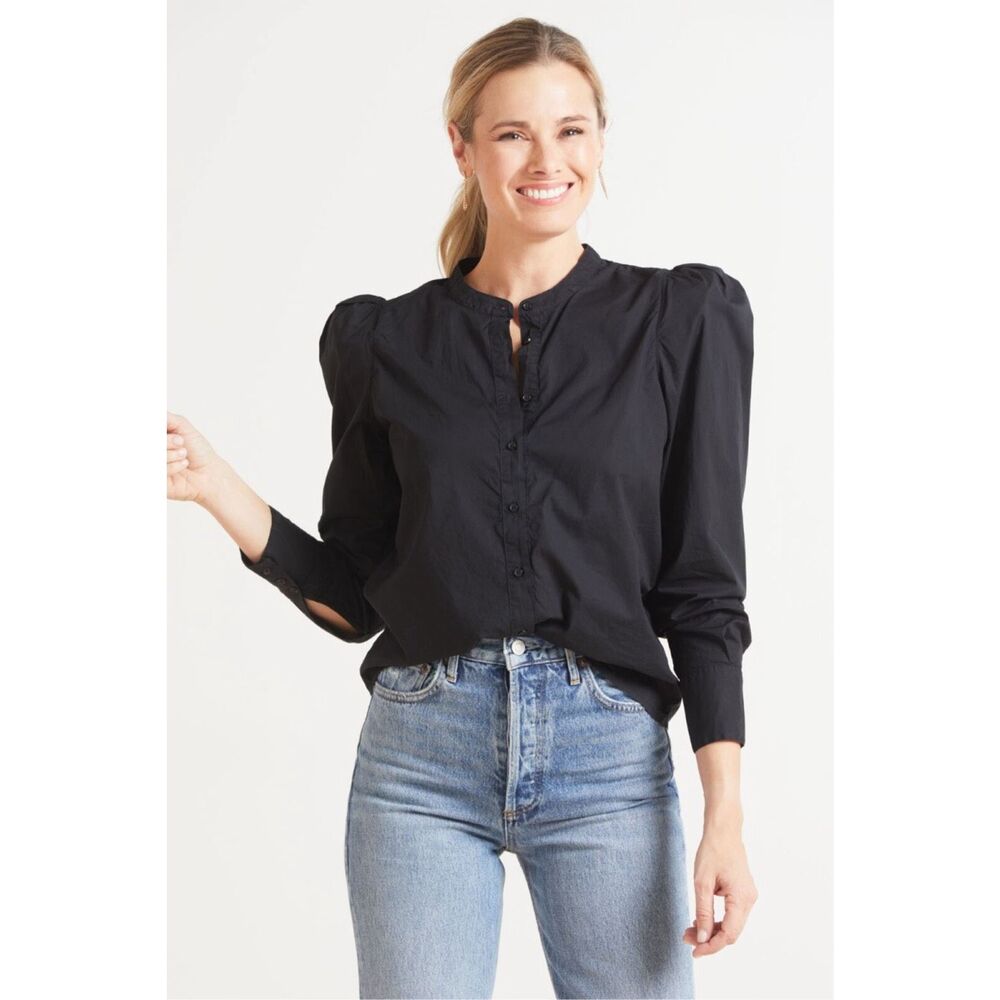 Nation ltd Tallulah Bold Shoulder Button Down S